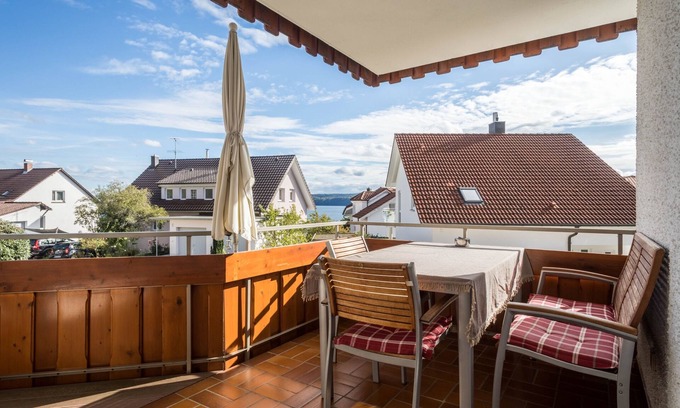 Sipplingen Apartamento | Apartamento "Ferienwohnung Lindau" con balcón cubierto, Wi-Fi y televisión