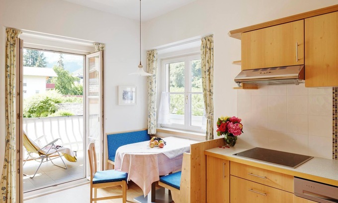 Nalles Apartamento | Apartamento "1SZ Kaiser Al Kreuzwegerhofnals" con vistas a la montaña, piscina, balcón y jardín