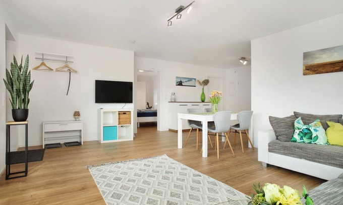 Ludwigshafen Apartamento | Apartamento 'Achterkajüte' con terraza privada y Wi-Fi