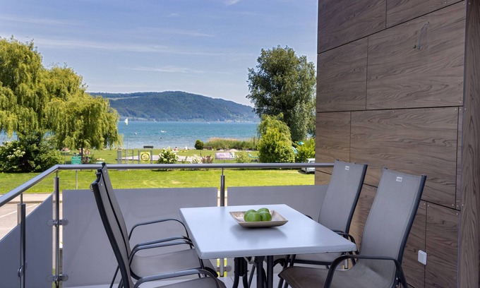 Bodman-Ludwigshafen Apartamento | Apartamento 'Aachhorn' con vistas al lago, terraza compartida y Wi-Fi