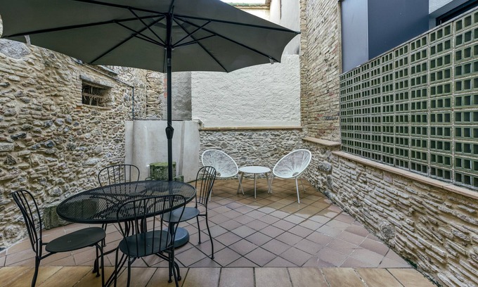 Castello d'Empuries Apartamento | Apartamento 'Apartaments Can Gibert - Palleret' con terraza privada y Wi-Fi