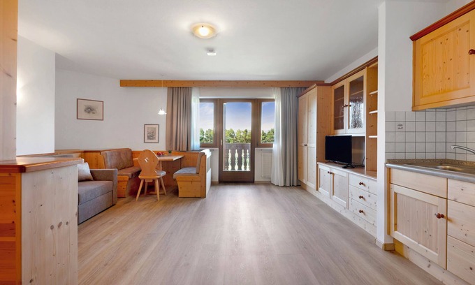 Aldino Apartamento | Apartamento 'Aldeinerhof 3' con vistas a la montaña, terraza compartida y Wi-Fi