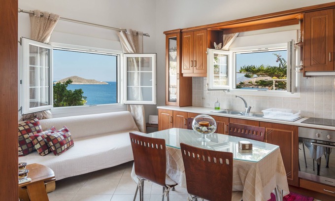 Leros Apartamento | Apartamento "Anna House" con vistas al mar, jardín y Wi-Fi