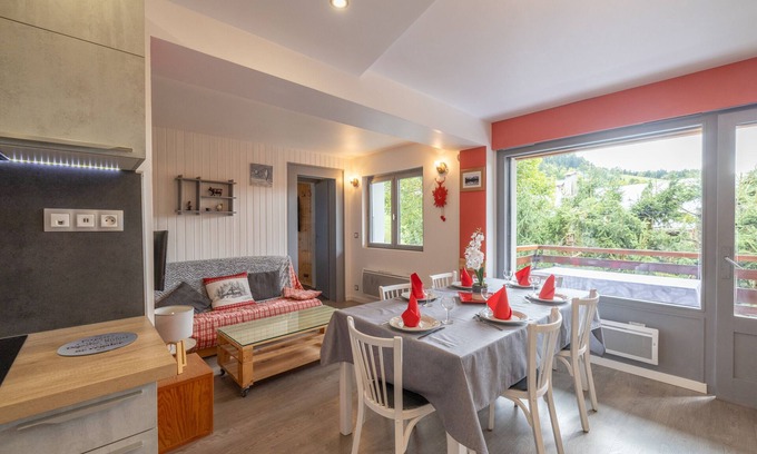 Le Chinaillon Apartamento | Apartamento 'Appartement Spacieux 6 Personnes' con vistas a la montaña, terraza privada y Wi-Fi