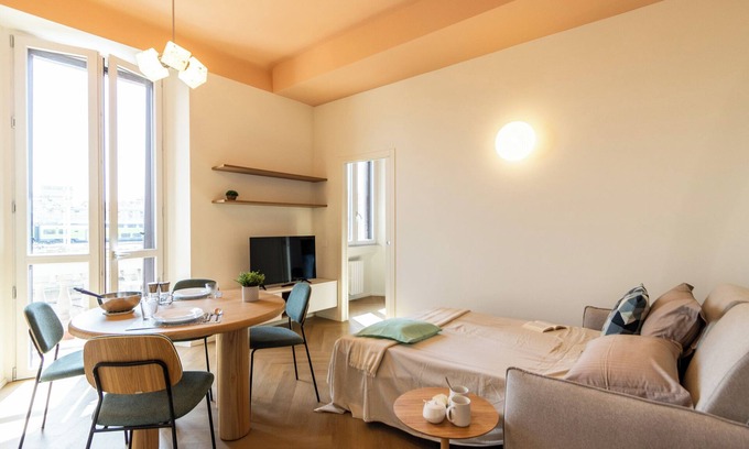 Cascina dei Pomi Apartamento | Apartamento 'Appartamento Martini' con balcón, Wi-Fi y aire acondicionado