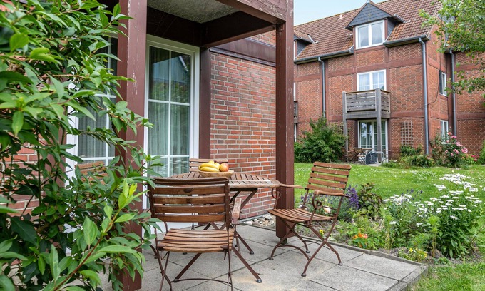 Ostersiel Apartamento | Apartamento 'Atlanta 101' con terraza privada, jardín privado y Wi-Fi
