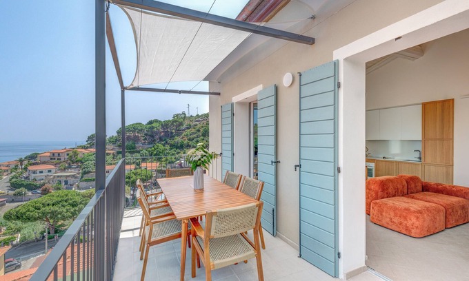 Seccheto Apartamento | Apartamento 'Azzurrina' con vistas al mar, Wi-Fi y aire acondicionado