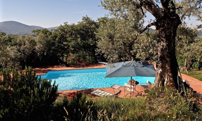 Monteleone Sabino Villa | Villa con piscina y espectacular panorama sobre el tranquilo campo de Sabina