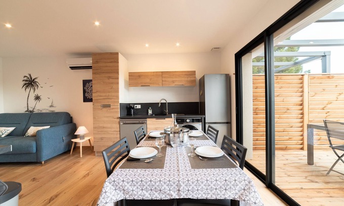 Sorede Apartamento | Apartamento 'Côté Mer' con vistas a la montaña, Wi-Fi y aire acondicionado