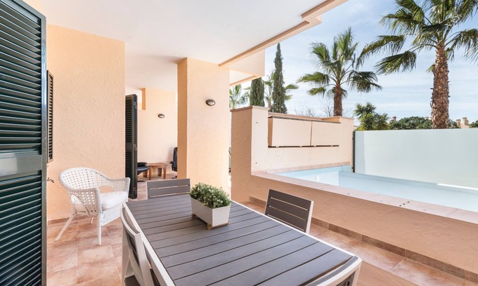 Fuente Álamo de Murcia Apartamento | Apartamento 'El Oasis Malasia 25 Bajo B' con piscina privada, Wi-Fi y aire acondicionado