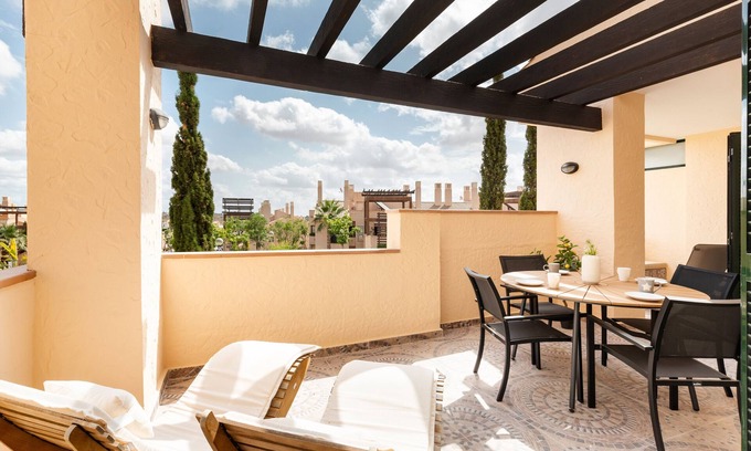 Fuente Álamo de Murcia Apartamento | Apartamento "El Oasis Martinica 8 1A" con piscina compartida, Wi-Fi y aire acondicionado.