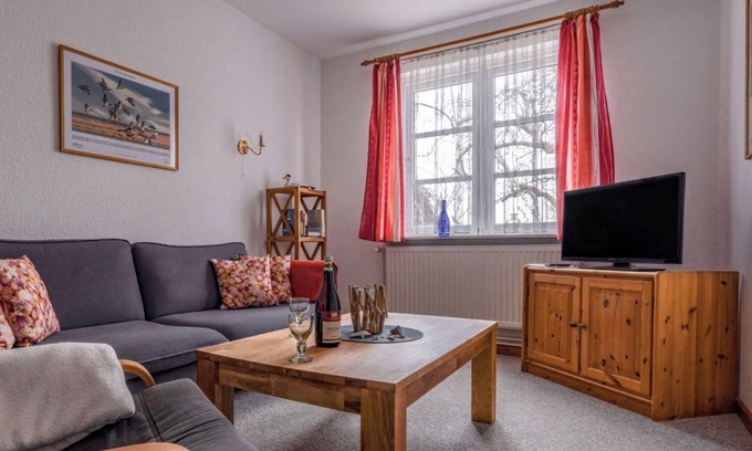 Nordstrand Apartamento | Apartamento 'Ferienwohnung Eiderente' con terraza compartida, jardín compartido y Wi-Fi