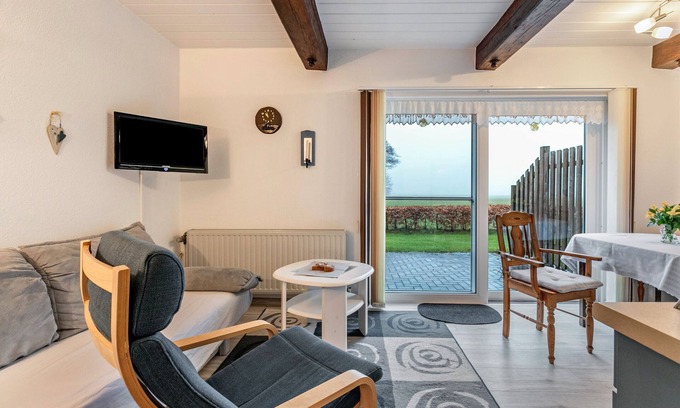 Bordelum Apartamento | Apartamento 'Ferienwohnung 2 Gänse' con jardín compartido y Wi-Fi