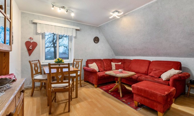 Bordelum Apartamento | Apartamento 'Ferienwohnung 5 Enten' con jardín compartido y Wi-Fi
