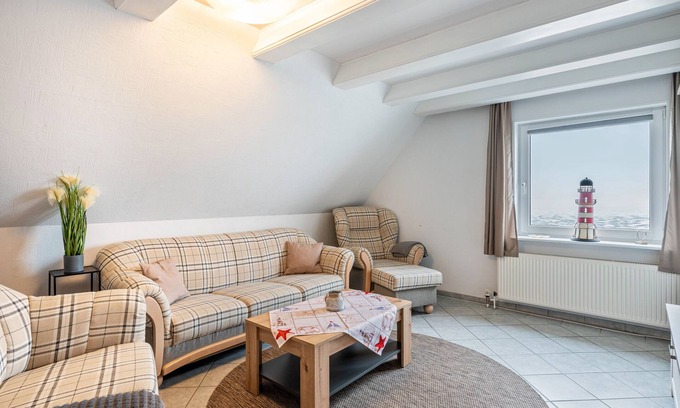 Hallig Langeneß Apartamento | Apartamento 'Ferienwohnung Sylt' con vistas al mar, terraza compartida y Wi-Fi