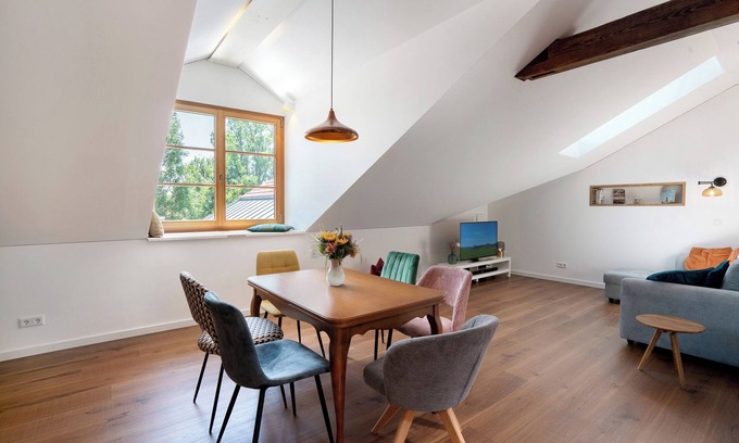 Egling Apartamento | Apartamento 'Ferienwohnung Marie' con terraza compartida, jardín compartido y Wi-Fi