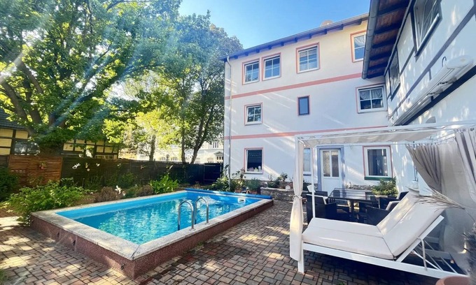 Ilversgehofen Apartamento | Apartamento 'Ferienwohnung Bernoth' con piscina compartida, jardín compartido y Wi-Fi