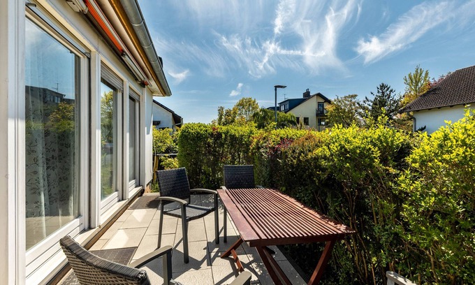 Marburg Apartamento | Apartamento 'Ferienwohnung Oberamsel' con terraza privada, jardín compartido y Wi-Fi