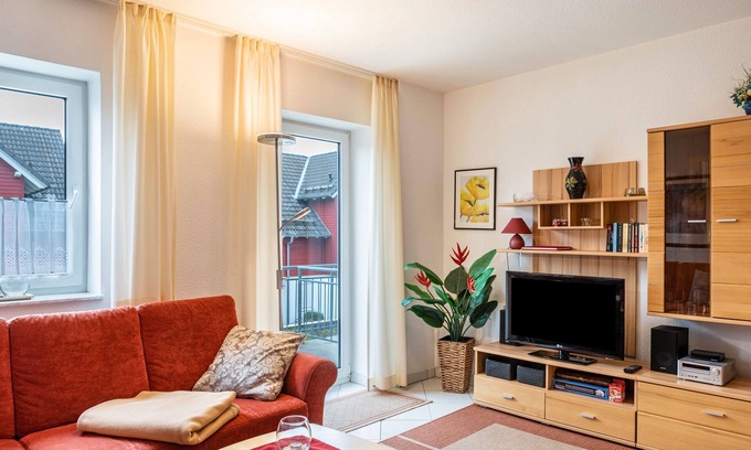 Oberhof Apartamento | Apartamento 'Ferienwohnung Tannenblick 3-2-3-3' con vistas a la montaña, jardín compartido y Wi-Fi