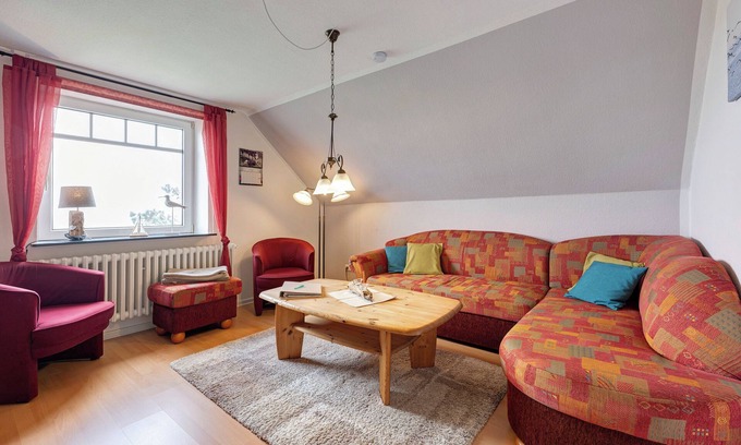 Langeneß Apartamento | Apartamento 'Flut' con jardín compartido y Wi-Fi