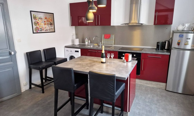 Epernay Apartamento | Apartment for 4 people in the heart of downtown Epernay- Champagne,