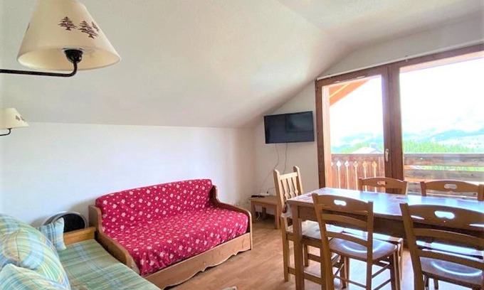 La Joue du Loup Apartamento | Apartamento para 6, balcón suroeste, trastero para esquí, parking gratuito, se aceptan mascotas