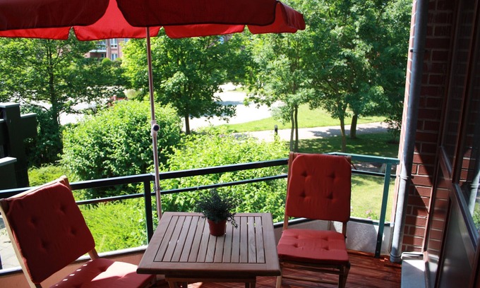 Ronnau Apartamento | 3 * apartamento en zona tranquila de Travemünde, piscina y sauna en la casa, WiFi, Balcón