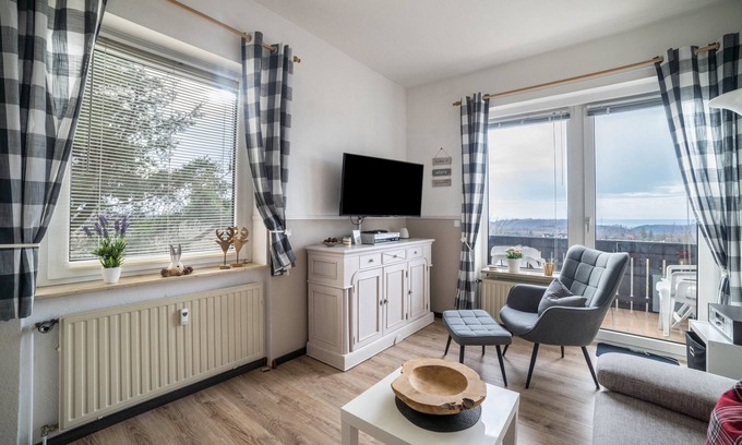 Hohegeiß Apartamento | Apartamento 'Harzperle Nr 6' con vistas a la montaña, balcón y Wi-Fi