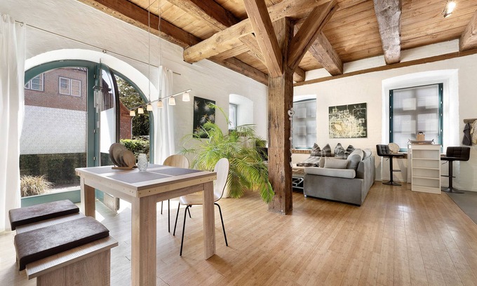 Holtenau Apartamento | Apartamento 'Haus Förde Kanalpackhaus' con vistas al mar, terraza compartida y Wi-Fi