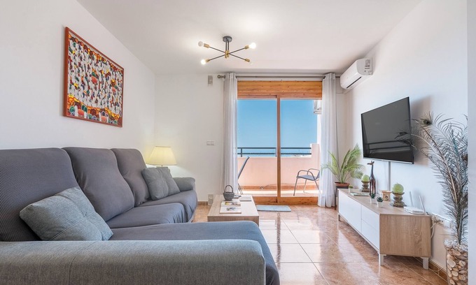 Polopos Apartamento | Apartamento 'Haza' con vistas al mar, Wi-Fi y aire acondicionado