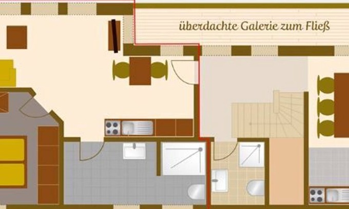 Burg-Kauper Apartamento | Apartment Heuboden - Spreewaldscheune am Fließ-Ferienwohnungen am Wasser in Burg