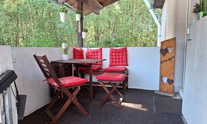 Hausen Apartamento | Apartamento 'Im Grünen 2' con terraza compartida, jardín compartido y Wi-Fi