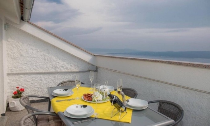 Klanfari Apartamento | Apartamento en Crikvenica con Seaview, Terraza, Acondicionador, WIFI (4628-55)
