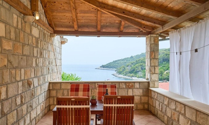 Saplunara Apartamento | Apartamento en Saplunara con Seaview, Balcón, Acondicionador, WIFI (5197-2)