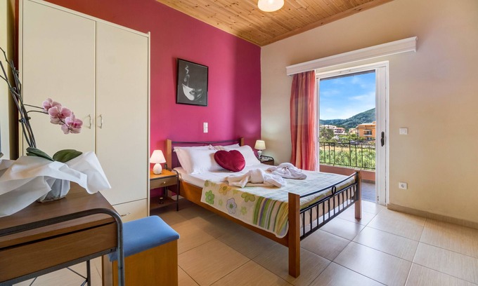 Vassiliki Apartamento | Apartamento 'Iole' con vistas al mar, Wi-Fi y aire acondicionado