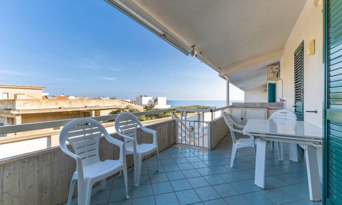 Casuzze Apartamento | Apartamento 'Vista Mare' con vistas al mar, Wi-Fi y aire acondicionado