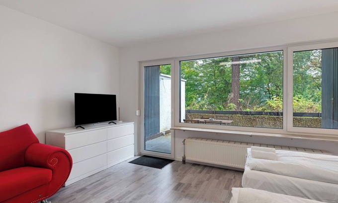 Bad Liebenzell Apartamento | Apartamento 'Kaffeehof 3 - 4 Einzelbetten' con terraza privada y balcón