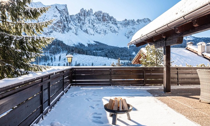 Carezza Apartamento | Apartamento Karersee con vistas a la montaña, sauna compartida, balcón y Wi-Fi