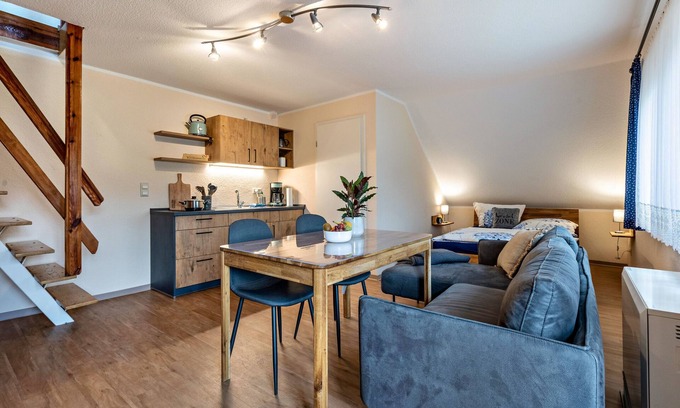 Schmogrow Apartamento | Apartamento 'Kornblume' con jardín compartido, balcón y Wi-Fi