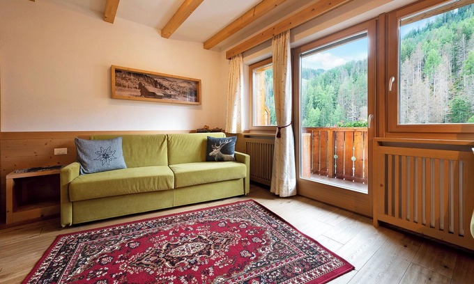 La Valle Apartamento | Apartamento Lüch da Mirio App Pütia con vistas a la montaña, jardín y Wi-Fi