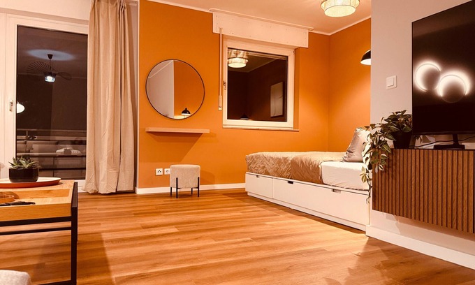 Huenxe Apartamento | Apartamento 'Modernes Design-Apartment Huenxe' con balcón y Wi-Fi