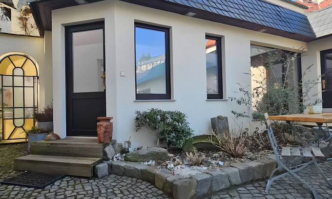 Striesen Apartamento | Apartamento 'Nahe Blauen Wunder 2' con terraza compartida, jardín compartido y Wi-Fi