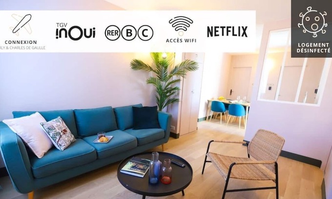 Quartier Atlantis Apartamento | APARTMENT NEAR PARIS ☆ 8 PEOPLE ☆ RER TGV NETFLIX