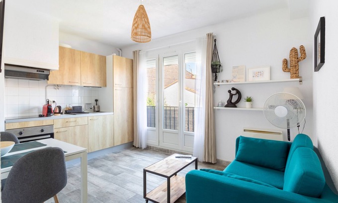 Cabestany Apartamento | Apartamento 'Nid Douillet' con Wi-Fi