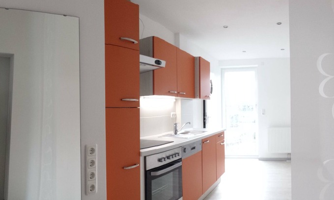 St Lorenz Apartamento | Apartamento Niemann 3 - cocina grande con terraza