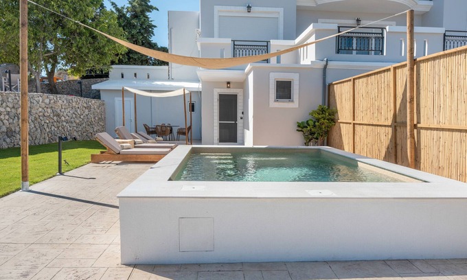 Mastichari Apartamento | Apartamento 'One con Piscina Privada' con Piscina Privada, Wi-Fi y Aire Acondicionado