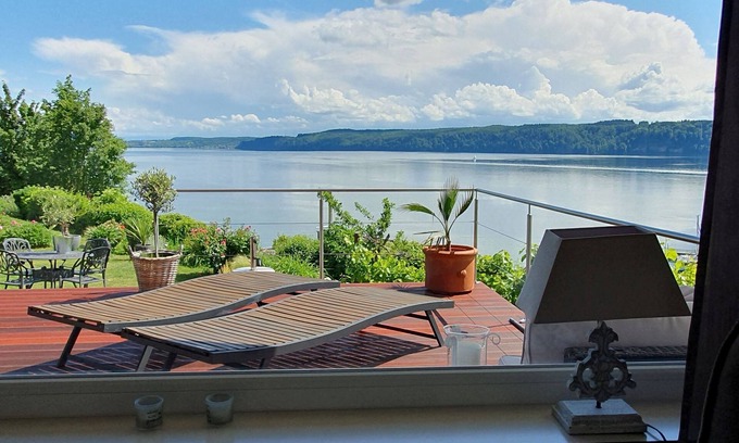 Sipplingen Apartamento | Apartamento 'Panorama-seetraum' con vistas al lago, terraza privada y Wi-Fi
