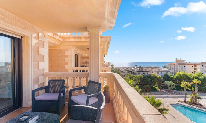 Guardamar del Segura Apartamento | Apartamento 'Ático, Vista al Mar Guardamar' con Vista al Mar, Wifi y Aire Acondicionado