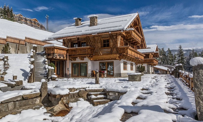 Sorafurcia Apartamento | Apartamento Piz da Peres - Piz da Peres con vistas a la montaña, piscina, sauna, Wi-Fi y jardín