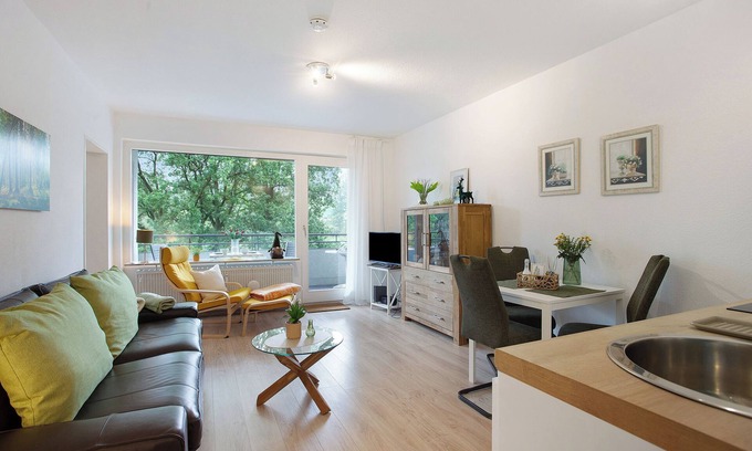 Gudenhagen Apartamento | Apartamento 'Rübezahl' con balcón y Wi-Fi